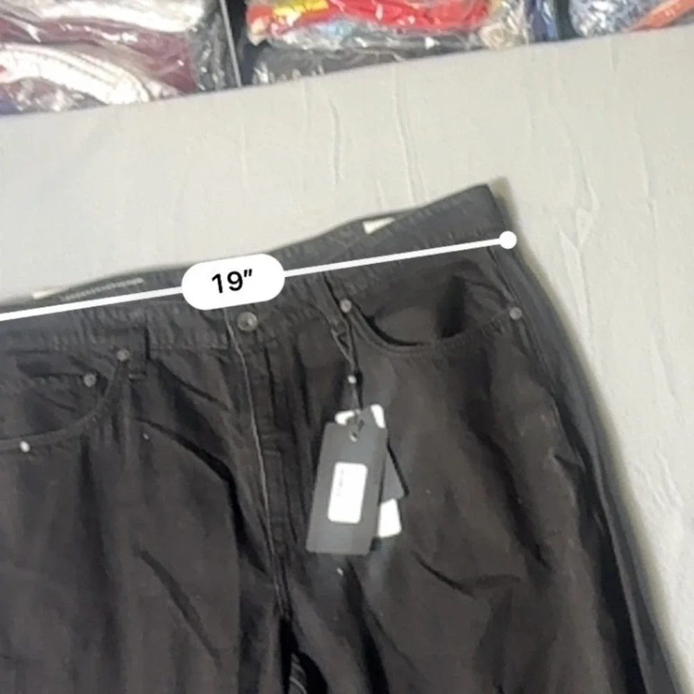Rag & Bone Fit 4 Featherweight Black Straight Leg Jeans 38x32 MED25S1247RGBL‎